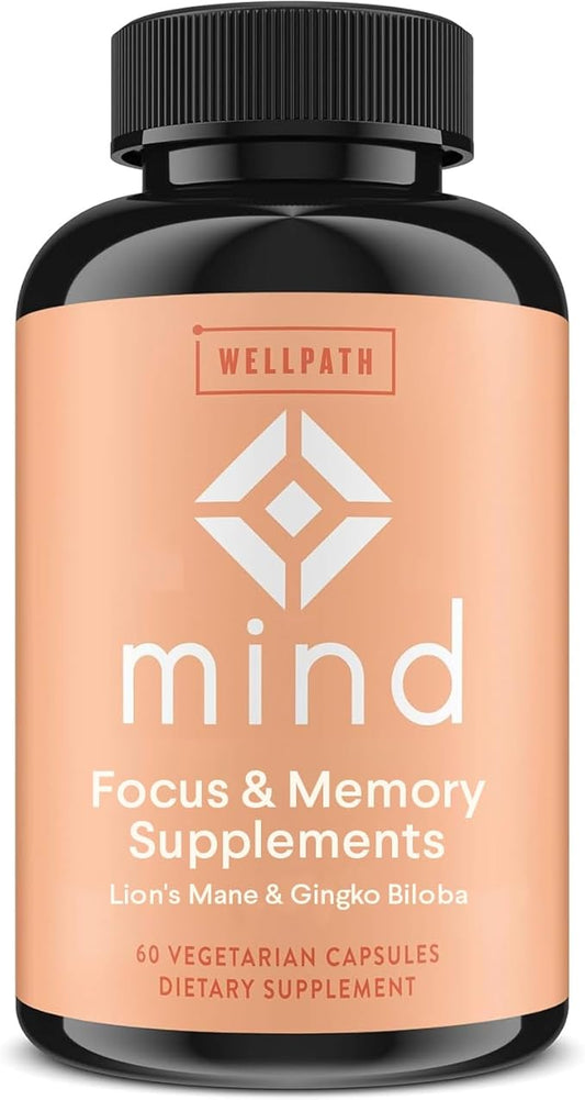 WellPath Mind Brain Supplement with Lion's Mane 60 Ct