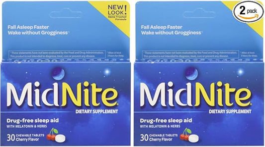 MidNite Sleep Aid for Occasional Sleeplessness, 30 Chewable 2)