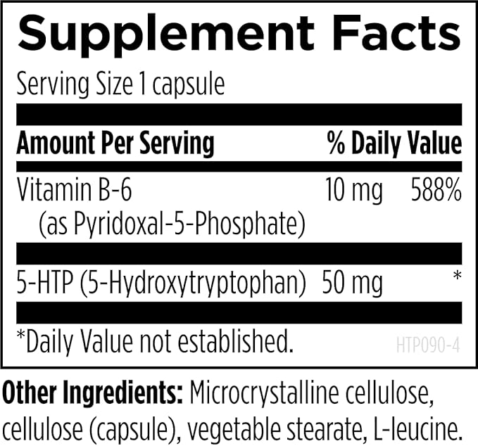 Designs for Health 5-HTP 50mg B6 (P-5-P) (P-5-P) - 5-HTP Synergy 50 mg (90 Capsules)