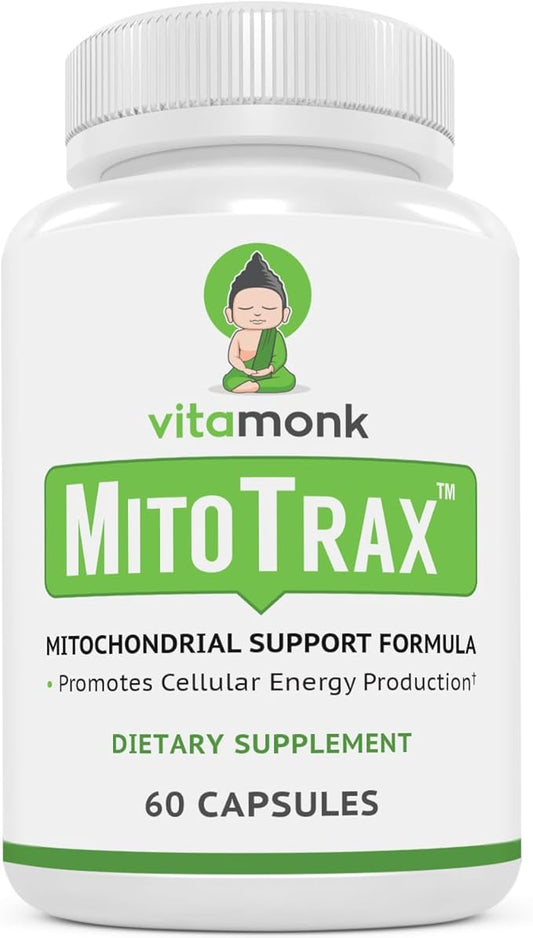 VitaMonk MITOTRAX™ Bio-Enhanced Mitochondrial Supplement Revitalize 100% All-Natural 60 Capsules