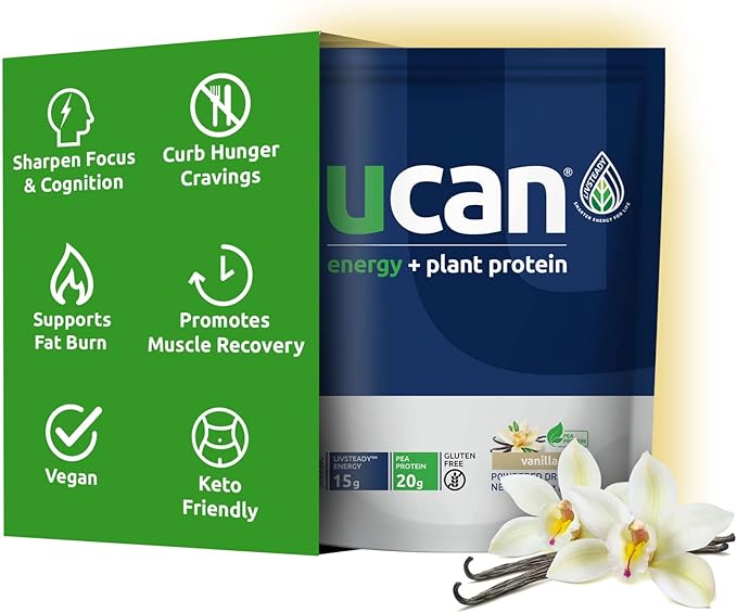 UCAN Energy + Plant Protein Powder 20g Pea 12 Servings
