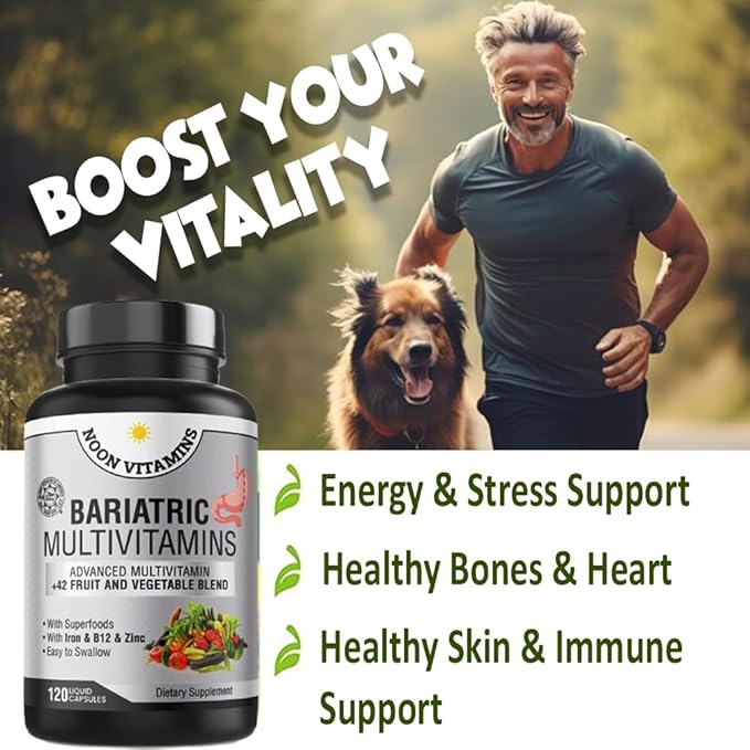 Bariatric Multivitamin with Iron & Zinc 42 Fruit 120 Capsules 2 Month