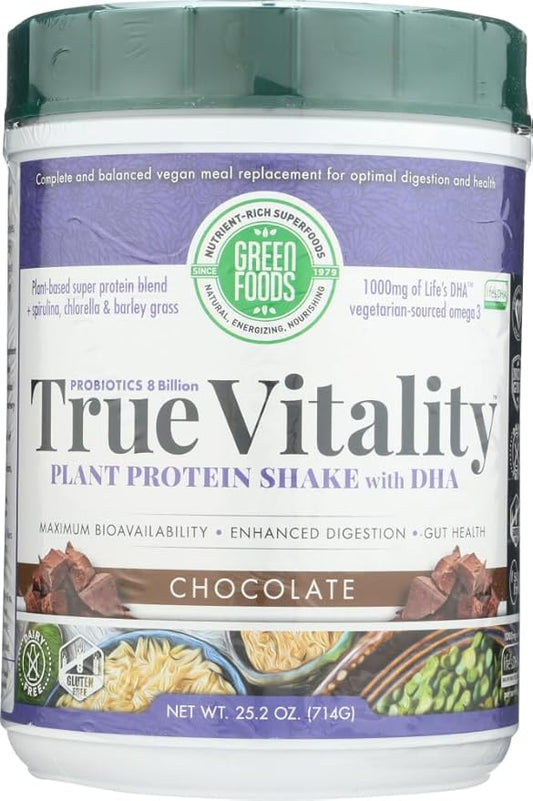 Green Foods True Vitality, Chocolate, 25.2