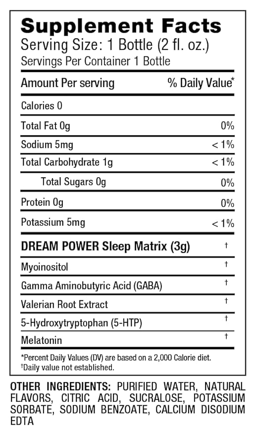 Besser Health, Dream 2oz, Sleep Support Shot 12 Count