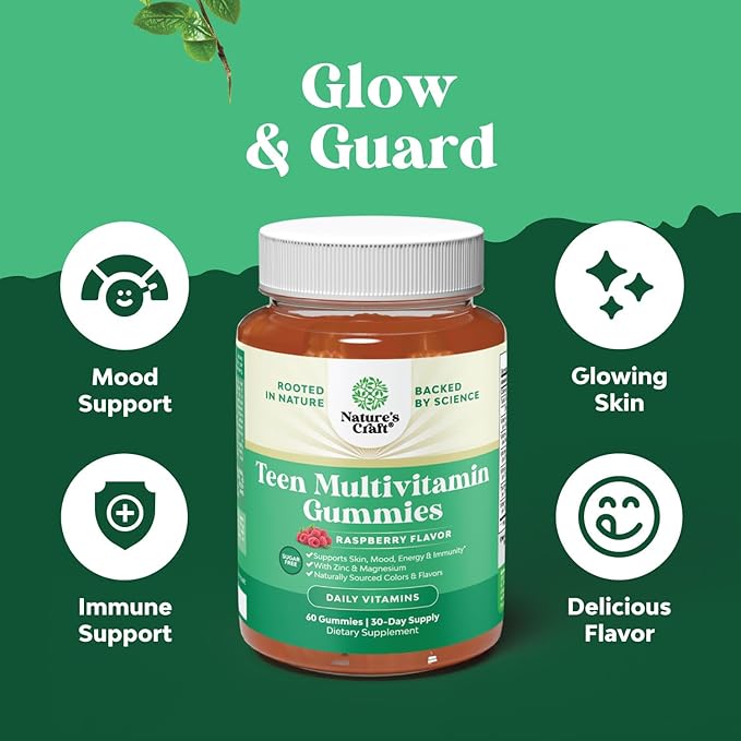 Sugar Free Gummy Vitamins for Teen 12-17 Gummies 12-17 for 12-17 and