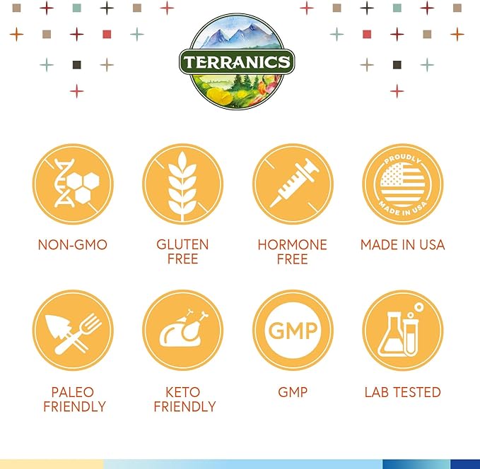 Terranics Probiotics 120 Billion with Prebiotics 30 Tested 30 Veggie