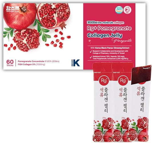 HAMCHOROK❤️Rg+ Anti-Aging Korean-Beauty Pomegranate Collagen Jelly 20g x60 x60 stick/ Joint(60)