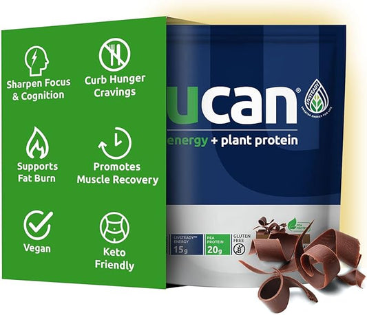 UCAN Energy + Plant Protein Powder 20g Pea -12 Servings
