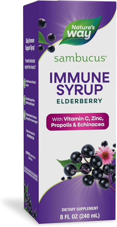 Nature's Way Sambucus Elderberry Immune Syrup, 8 Fl