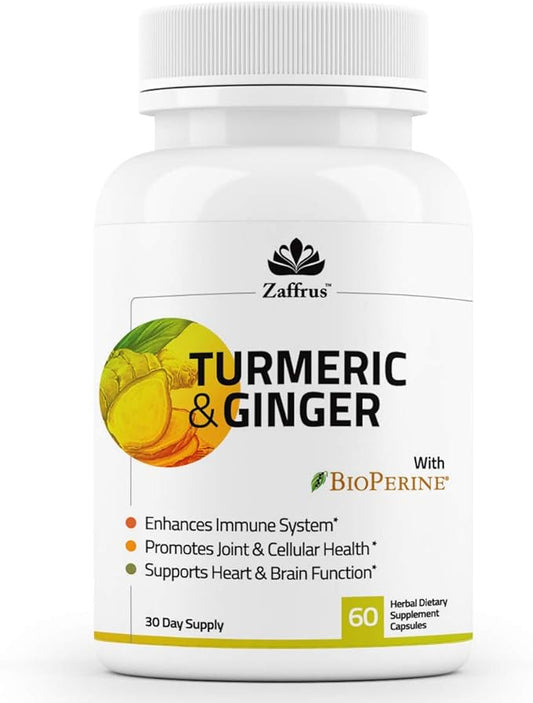 Zaffrus - Organic Turmeric Curcumin & 60 Supplement