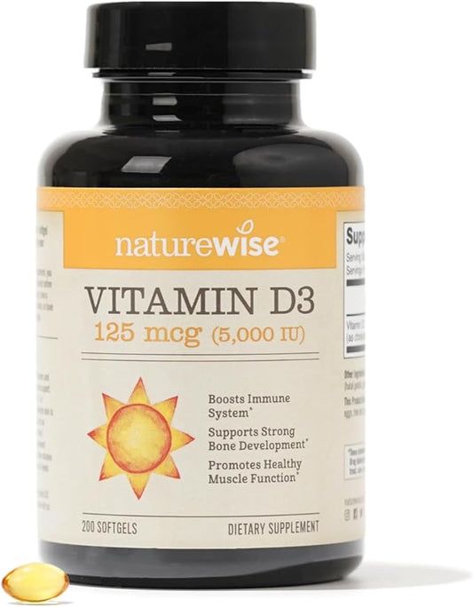 NatureWise Vitamin D3 5000iu (125 mcg) 200 Count