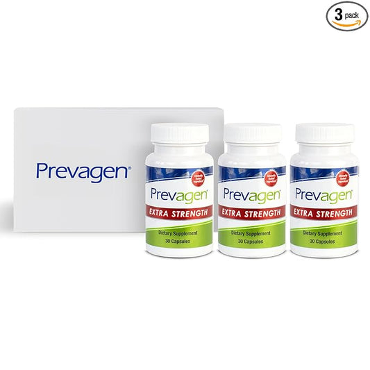 Prevagen Extra Strength - 90 Capsules (3-Pack of 30 Pills) | Prevagen for Your Brain | Prevagen Extra Strength Capsules - Brain Supplement with 20mg of Apoaequorin Plus Vitamin D3