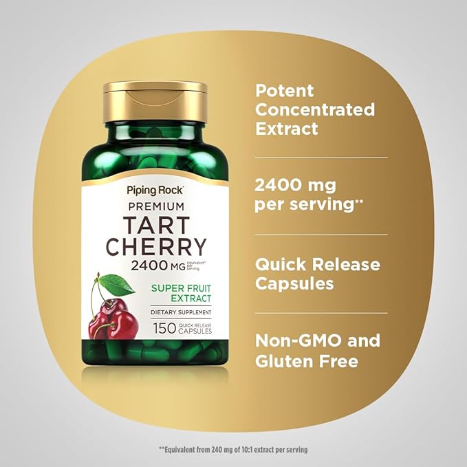 Piping Rock Tart Cherry Extract Capsules 2400mg 150 Pills