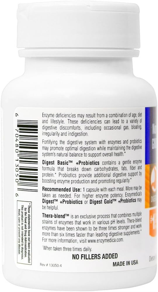 Enzymedica - Digest Basic + Probiotics, 30 Capsules