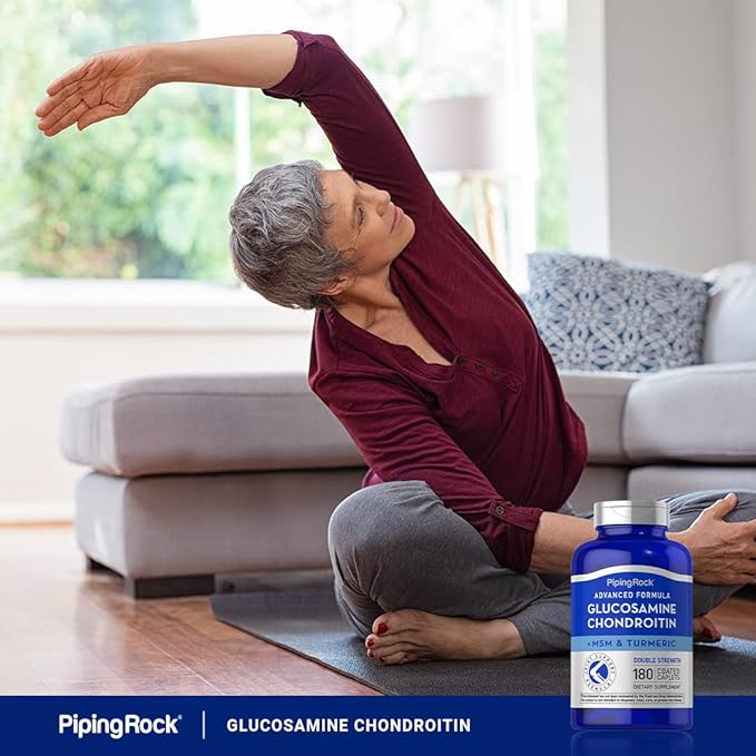Piping Rock Glucosamine Chondroitin MSM Plus Turmeric 180 Coated