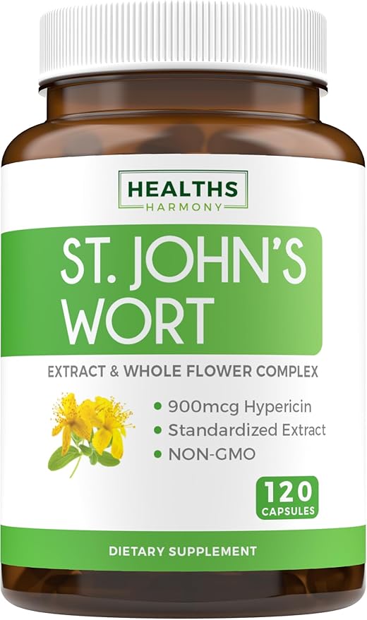 St. John's Wort 120 Capsules 900mcg Hypericin 500mg Per