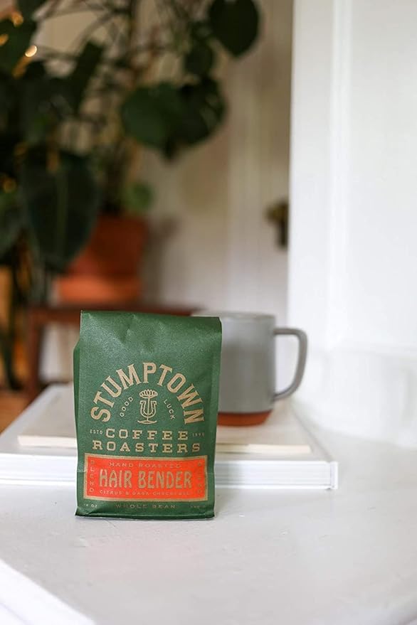Bundle of Stumptown Coffee Roasters, Medium Roast Organic Whole Bean Coffee - Holler Mountain 12 Ounce Bag + Stumptown Coffee Roasters, Medium Roast Whole Bean Coffee - Hair Bender 12 Ounce Bag