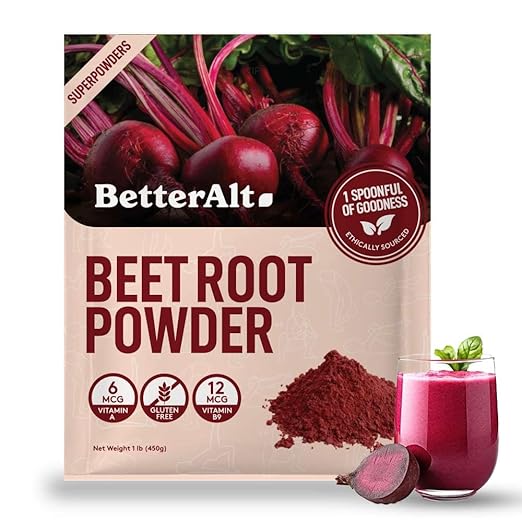 Beet Root Powder - 16oz, 100% Natural Nitric Oxide Booster, Beet Juice Powder, Superfood for Healthy Heart, Beets Powder Supplement, Beetroot Powder, 112 Servings,1lb