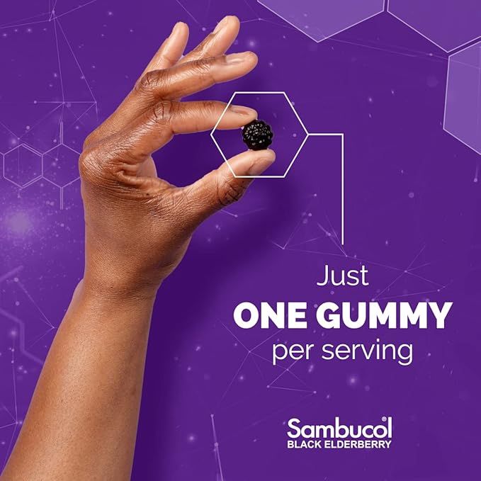 Sambucol Black Elderberry Gummies with Vitamin 30 Count, 2 Pack