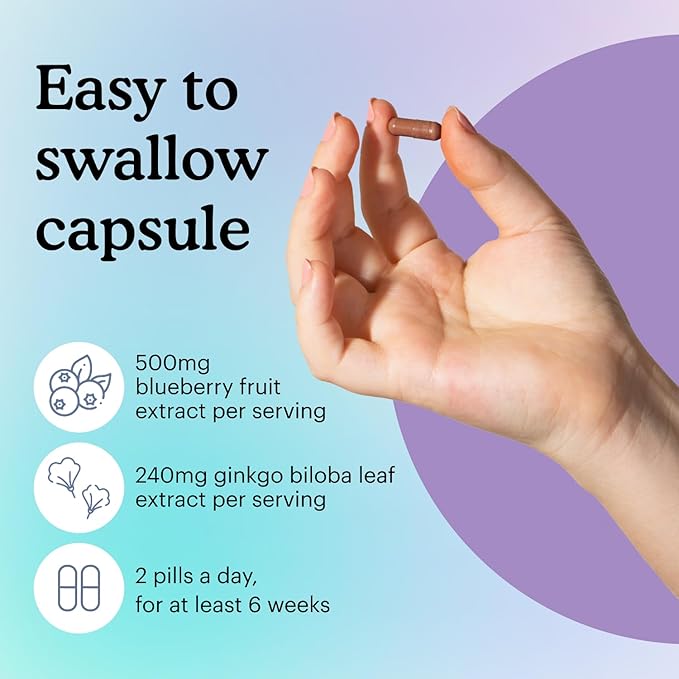 Because Brain Supplement for Memory and 740mg Serving 60 Capsules