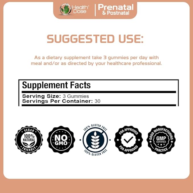 Prenatal/Postnatal Complex Supplement. Vitamin B6, B12, 90Ct