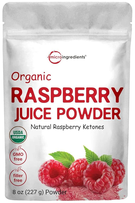 Organic Raspberry Juice powder, 8oz 100% Natural
