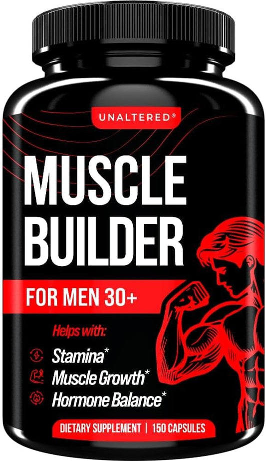Muscle Builder & Hormone Balance for Men D3, Ashwagandha 150 Capsules