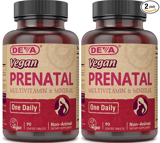 DEVA Vegan Vitamins Prenatal Multivitamin & Mineral 90 Vegetarian 2