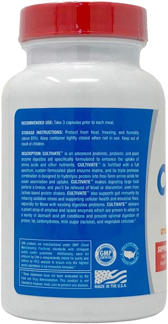 SAN's Cultivate Prebiotic-Probiotic, Multi-Strain Probiotics & 96 Capsules