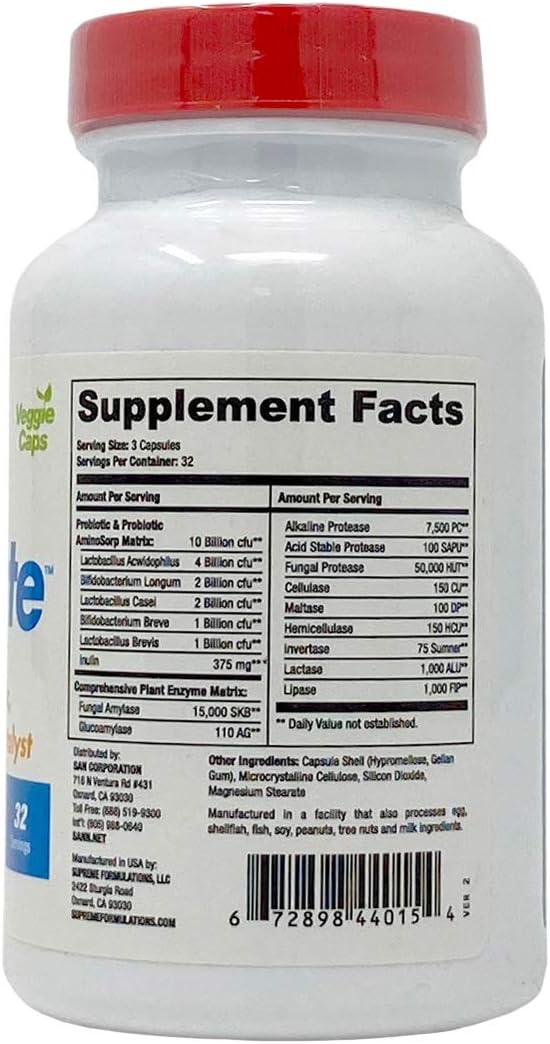 SAN's Cultivate Prebiotic-Probiotic, Multi-Strain Probiotics & 96 Capsules