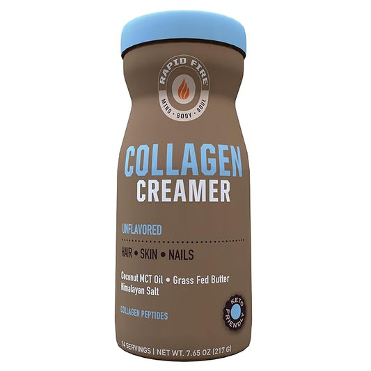 Collagen Creamer with MCT Oil for Coffee or Tea, Supports Energy and Metabolism, Weight Loss Diet for Hair, Skin, & Nails, 7.65 Oz
