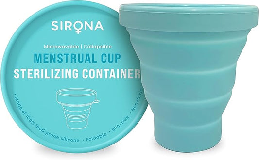 Sirona Menstrual Cups Container Foldable Sterilizing Silicone 1 Unit