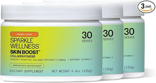 Sparkle Skin Boost (Orange) [30-Serves] (3-Pack) 3X 4.4oz 4.4oz