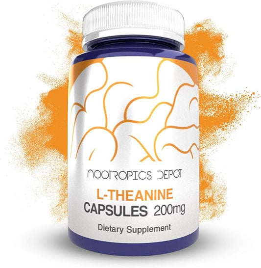 Nootropics Depot L-Theanine Capsules 200mg (180 Count)