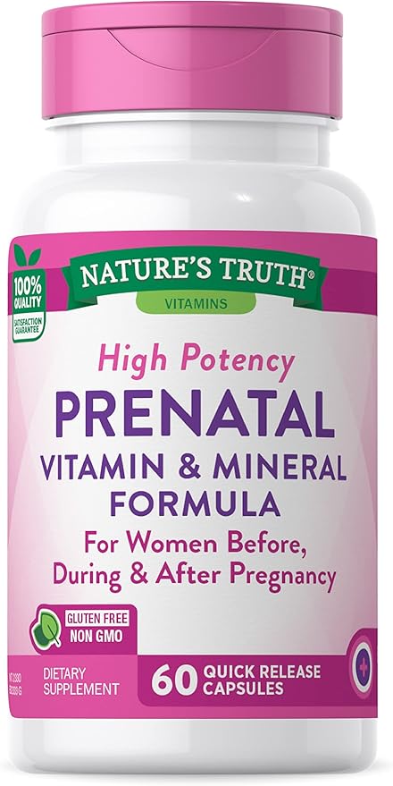 Nature's Truth Prenatal Vitamins With Folic Acid 60 Capsules