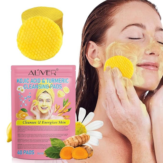 Turmeric Cleansing Pads, Kojic Acid and B5, Vitamin 40PCS