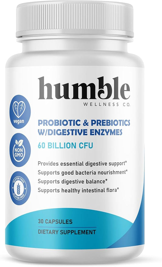Organic Prebiotics + Probiotics Supplement 60 Billion