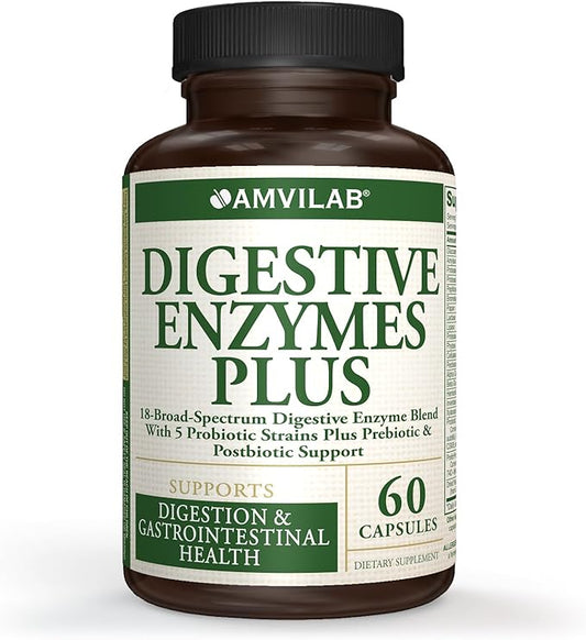 Digestive Enzymes Plus Probiotics.18 broad spectrum 5 probiotic 60 Vegetarian