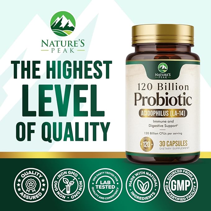 Probiotics for Digestive Health, 120 Billion 30 Capsules