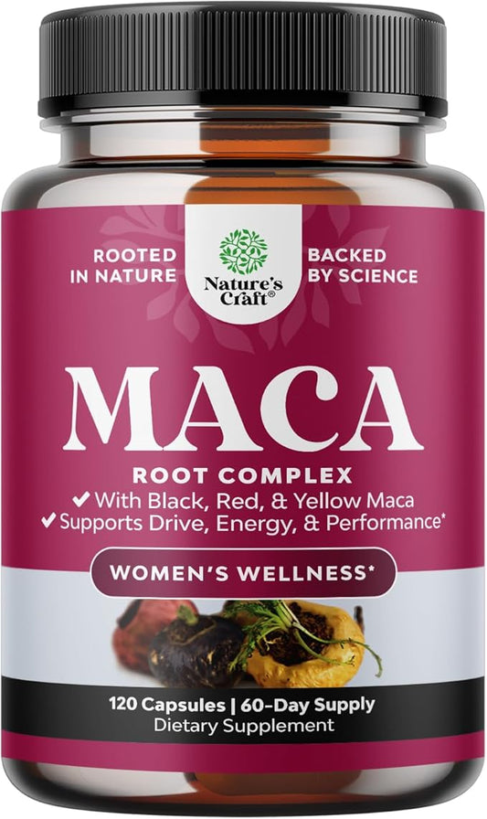 Organic Maca Root Capsules for Women 120ct