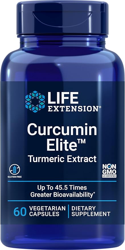 Life Extension Curcumin Elite Turmeric Extract, 60 vegetarian
