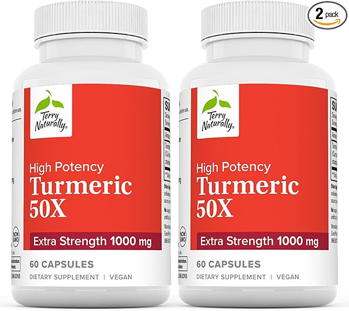 Terry Naturally Turmeric 50X 60 Capsules, 2 - 60 Total