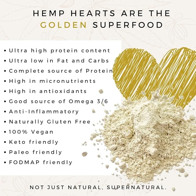 Performance Organic Hemp Heart Protein Powder, 2Ibs