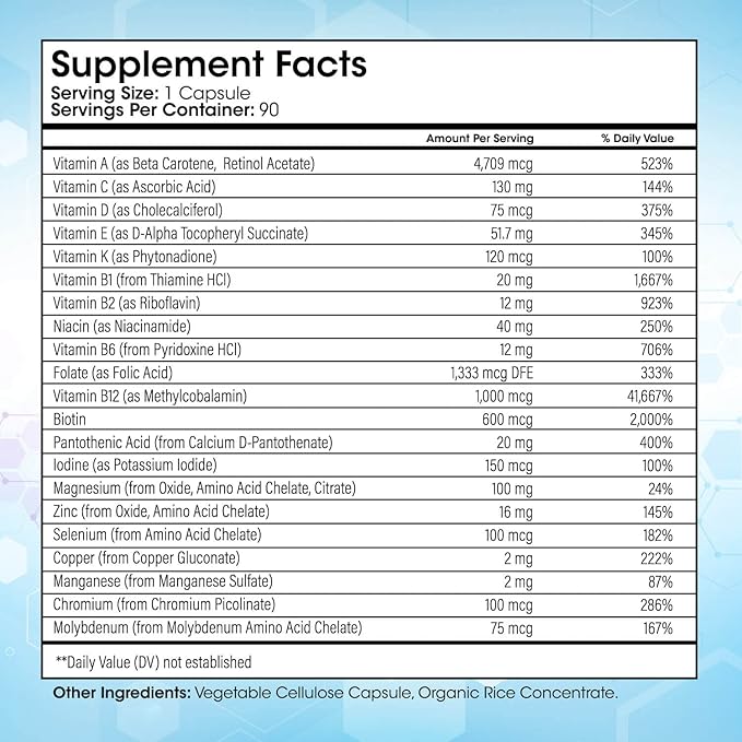 Shiny Leaf Bariatric Multivitamin Iron-Free Capsules (3 Months 90 Caps)