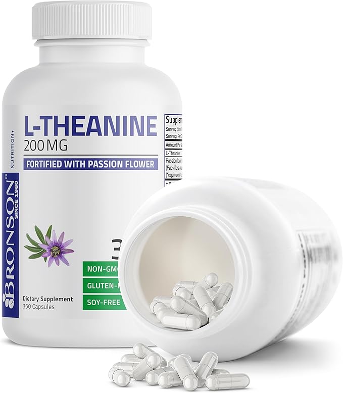 Bronson L-Theanine 200mg (Double-Strength) with Passion 360 Capsules