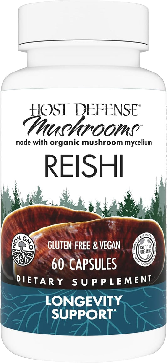 Host Defense Reishi Capsules 60 Capsules (30 Servings)*