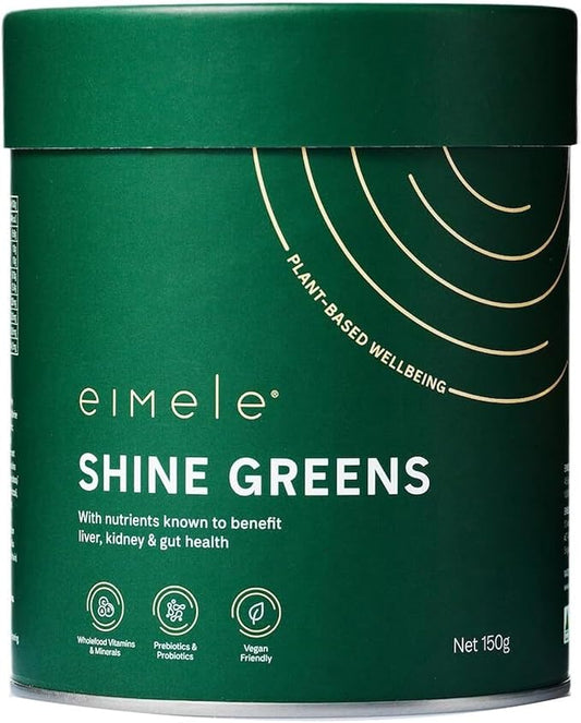 | Shine Greens | Plant-Based Superfood Greens Powder for Gut Health | Supports Energy, Digestion & Immunity | Packed with Antioxidants, Essential Nutrients & Probiotics | 42 Servings (5.29oz)