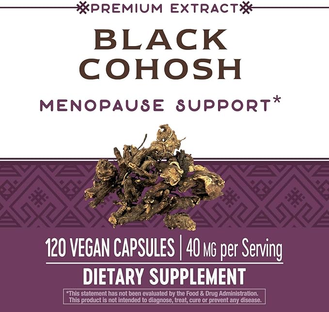 Nature's Way Premium Black Cohosh, Menopause 40 mg 120 Vegan