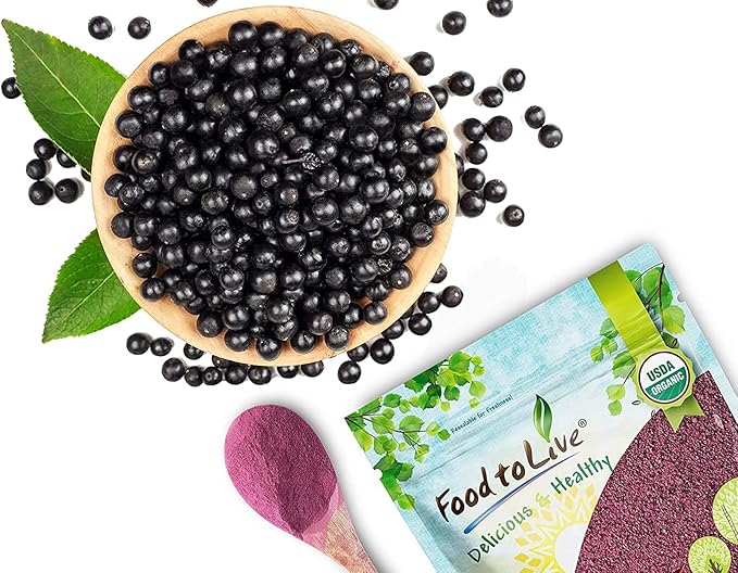 Food to Live Organic Black Elderberry 6 Ounces