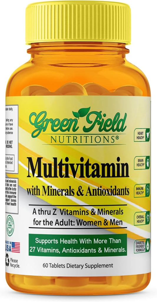 Greenfield Nutritions Halal Multivitamins for Women 60 Gelatin 27+ Vitamin B12, C, D3, Iron